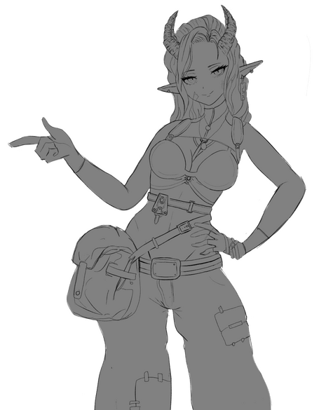 Vtuber Lineart Idea